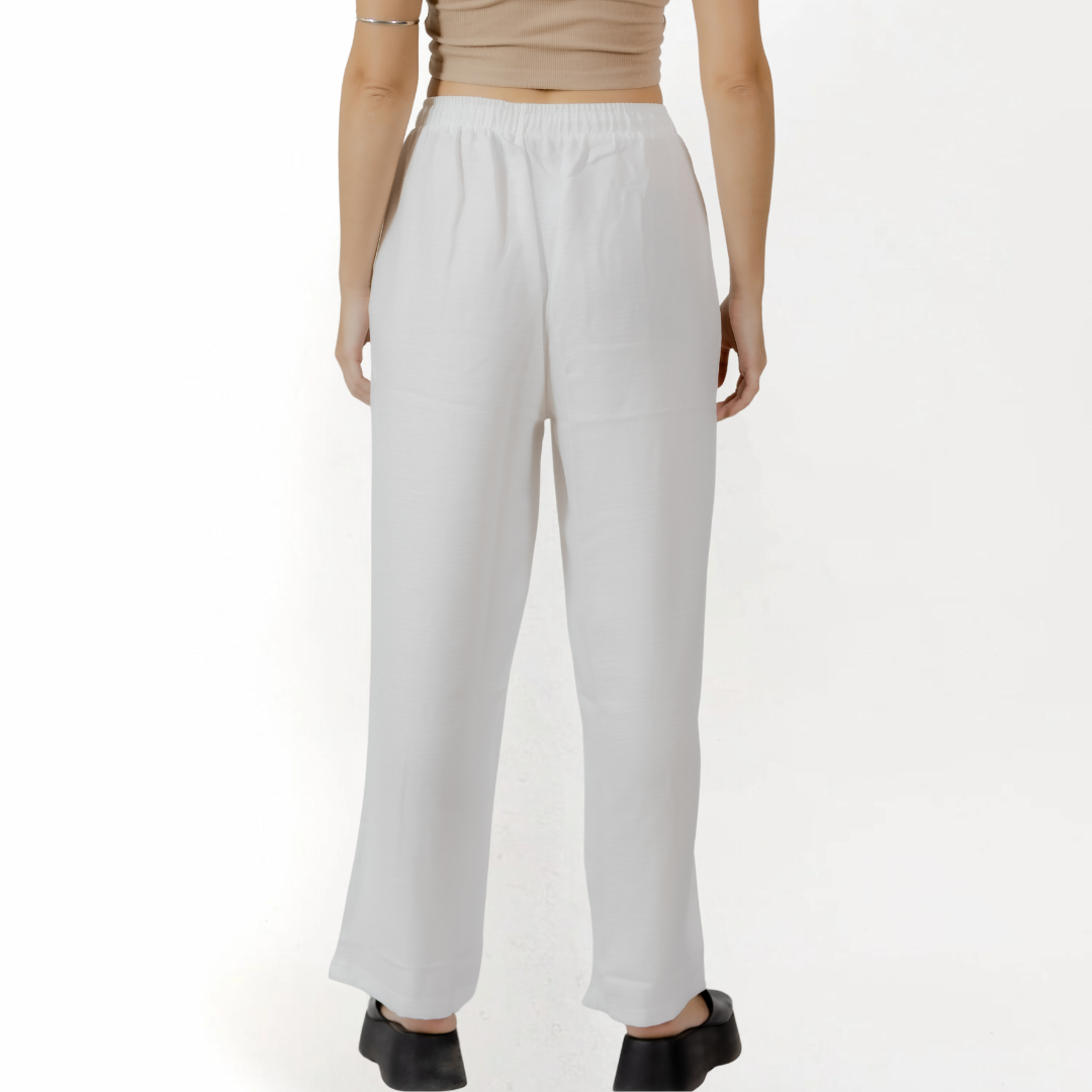 Ivory Drift Linen Pants