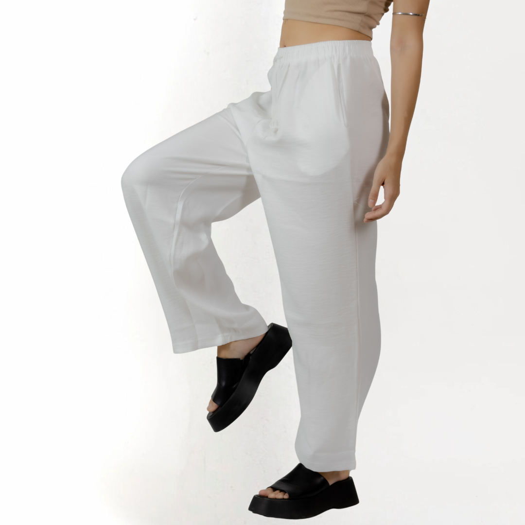 Ivory Drift Linen Pants