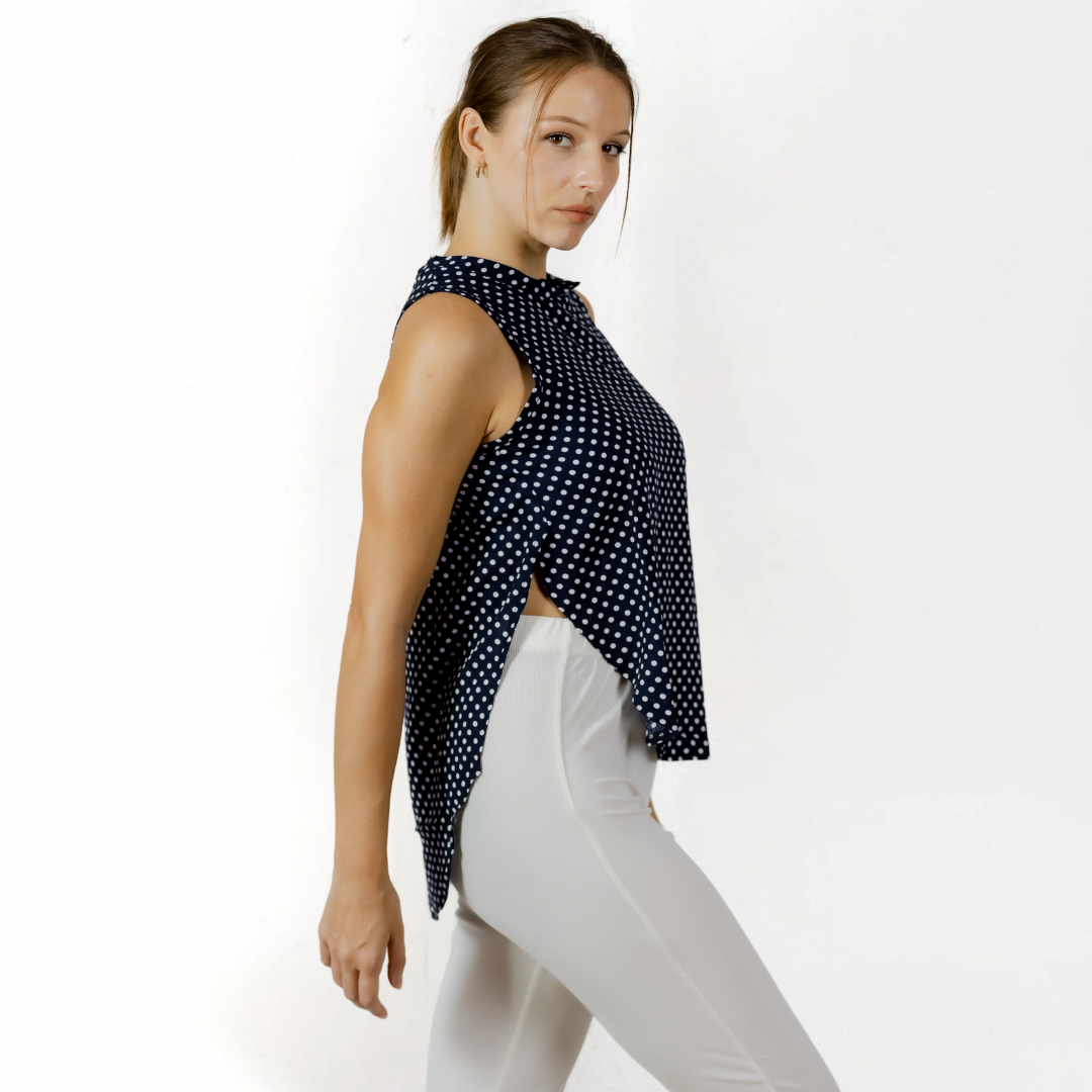 Midnight Dotted Blouse