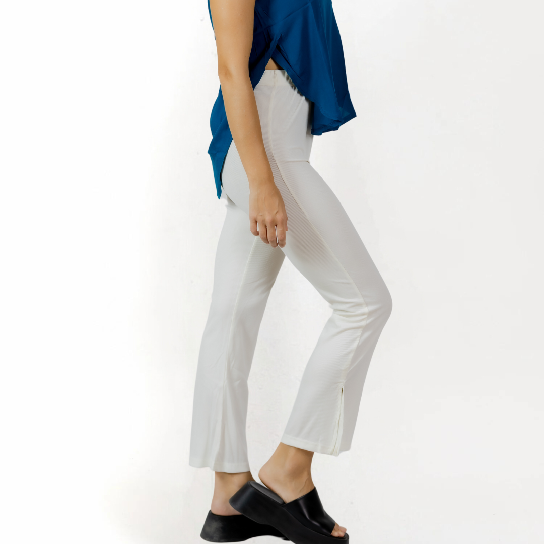 Ivory Ribbed Pants