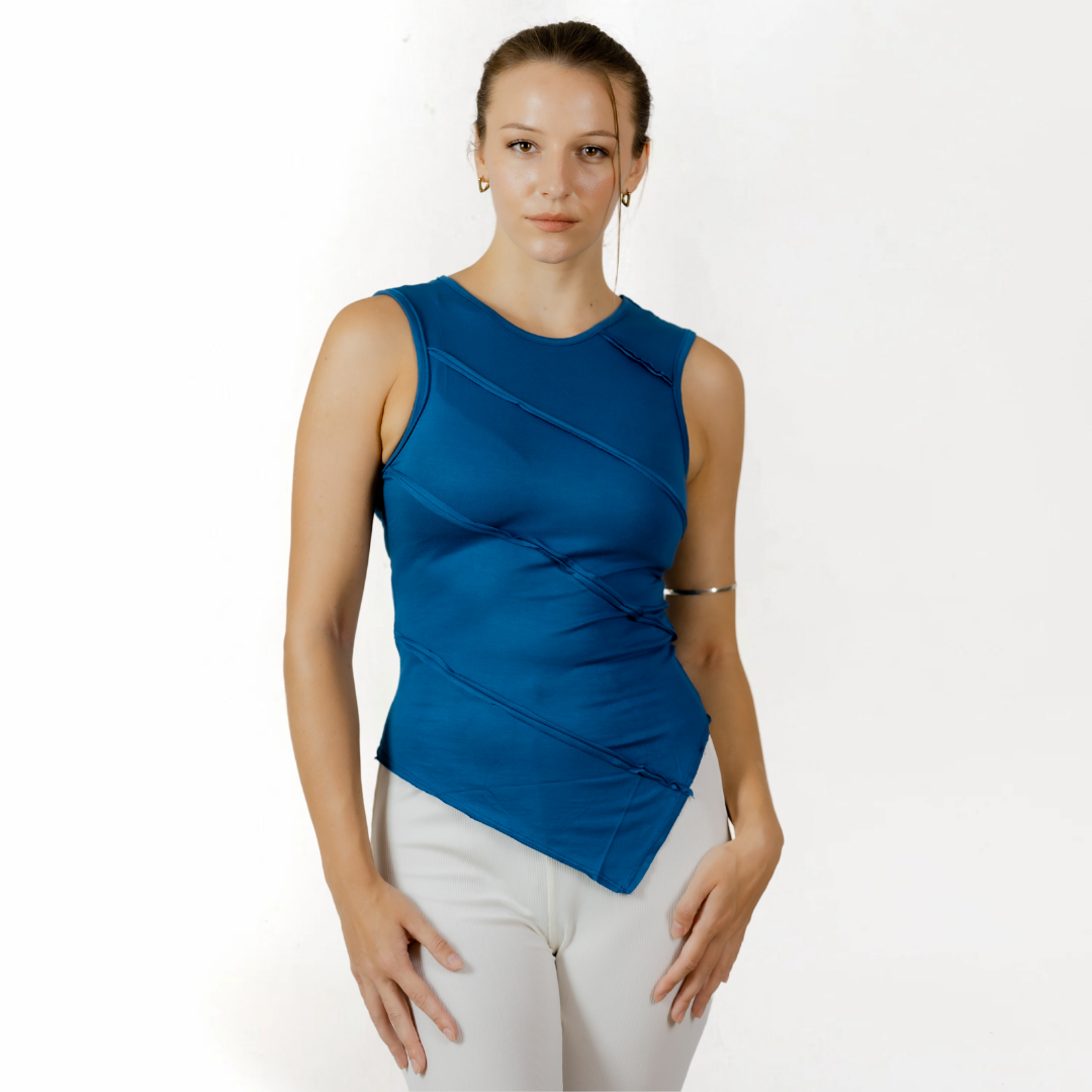 Indigo Asymmetrical Top