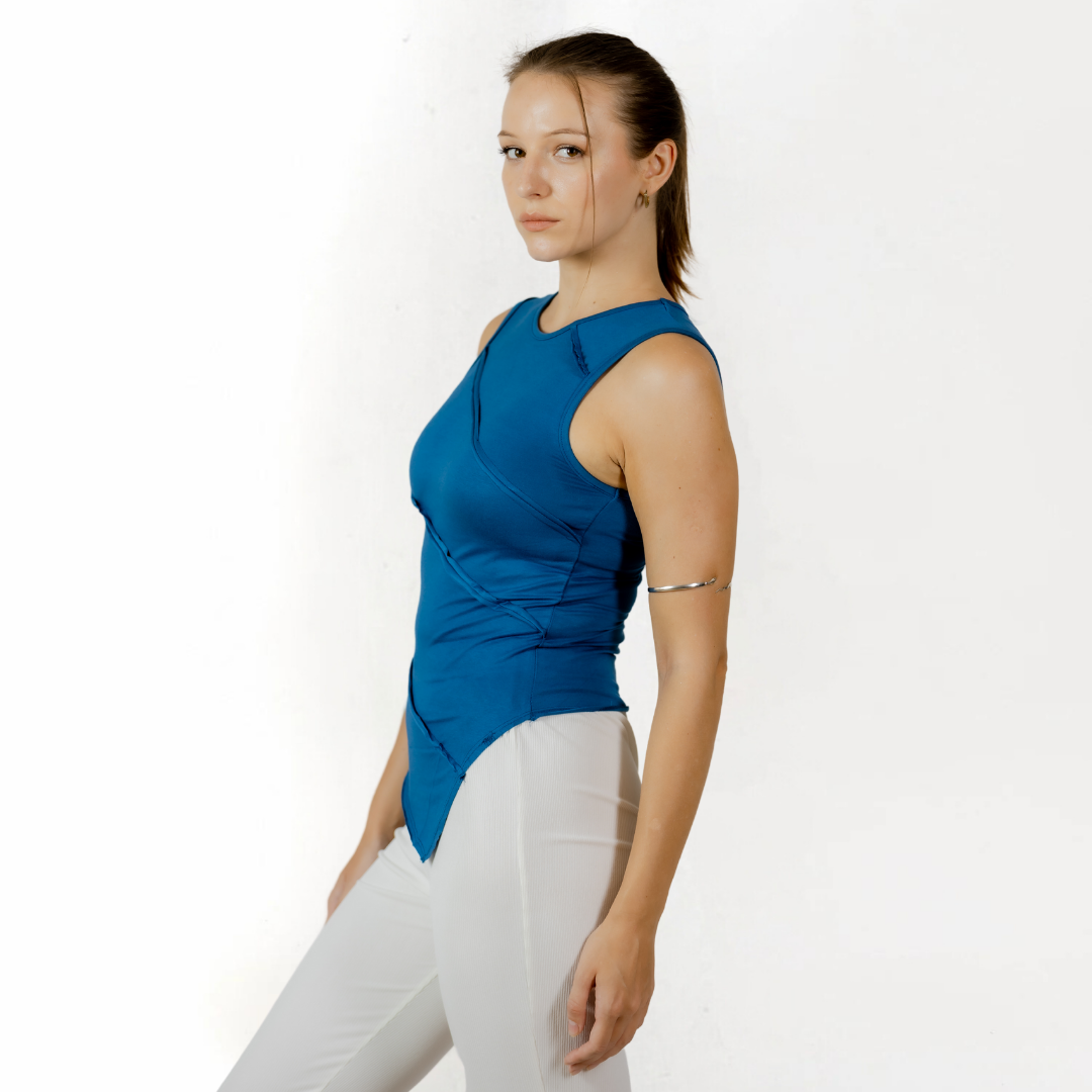 Indigo Asymmetrical Top