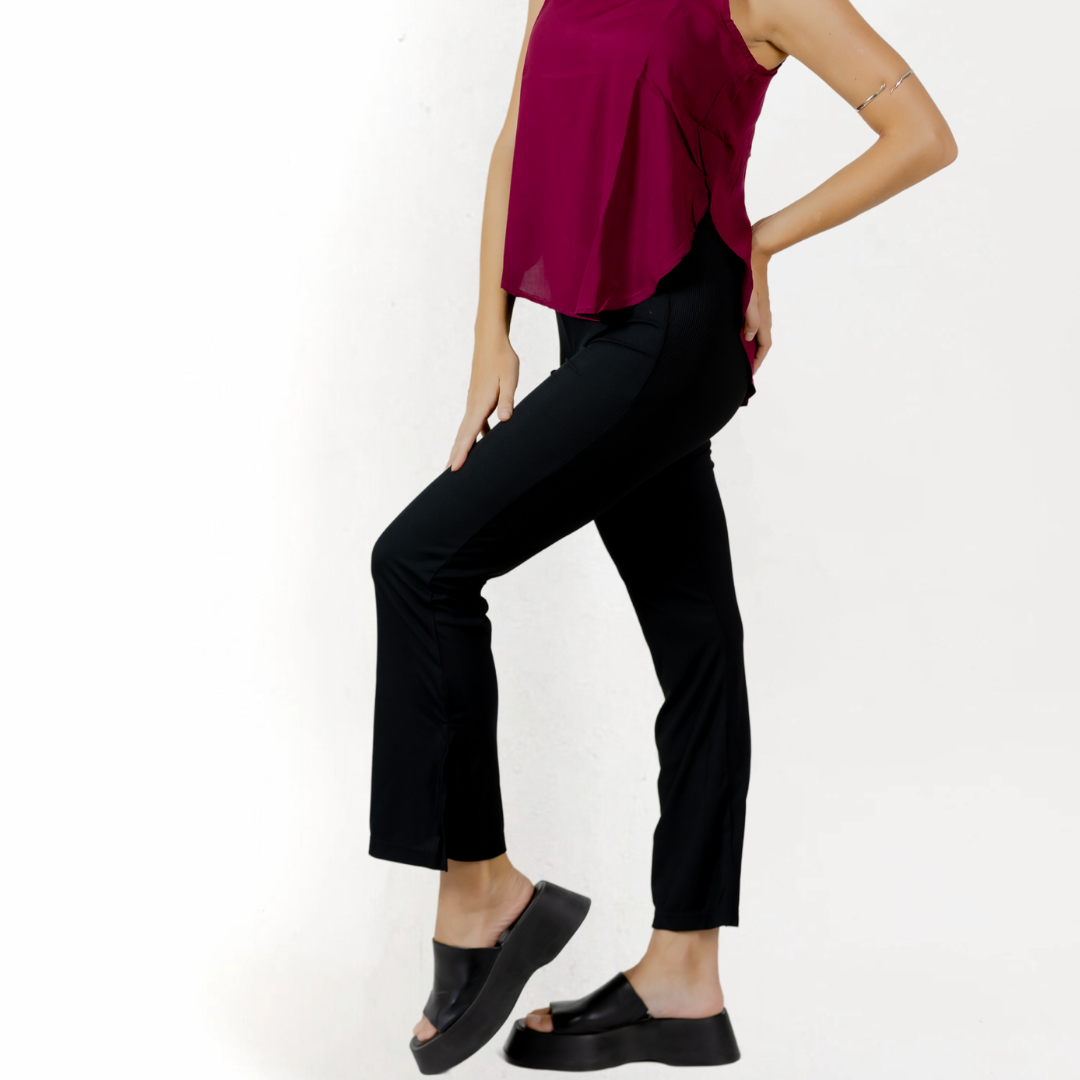 Ebony Ribbed Pants