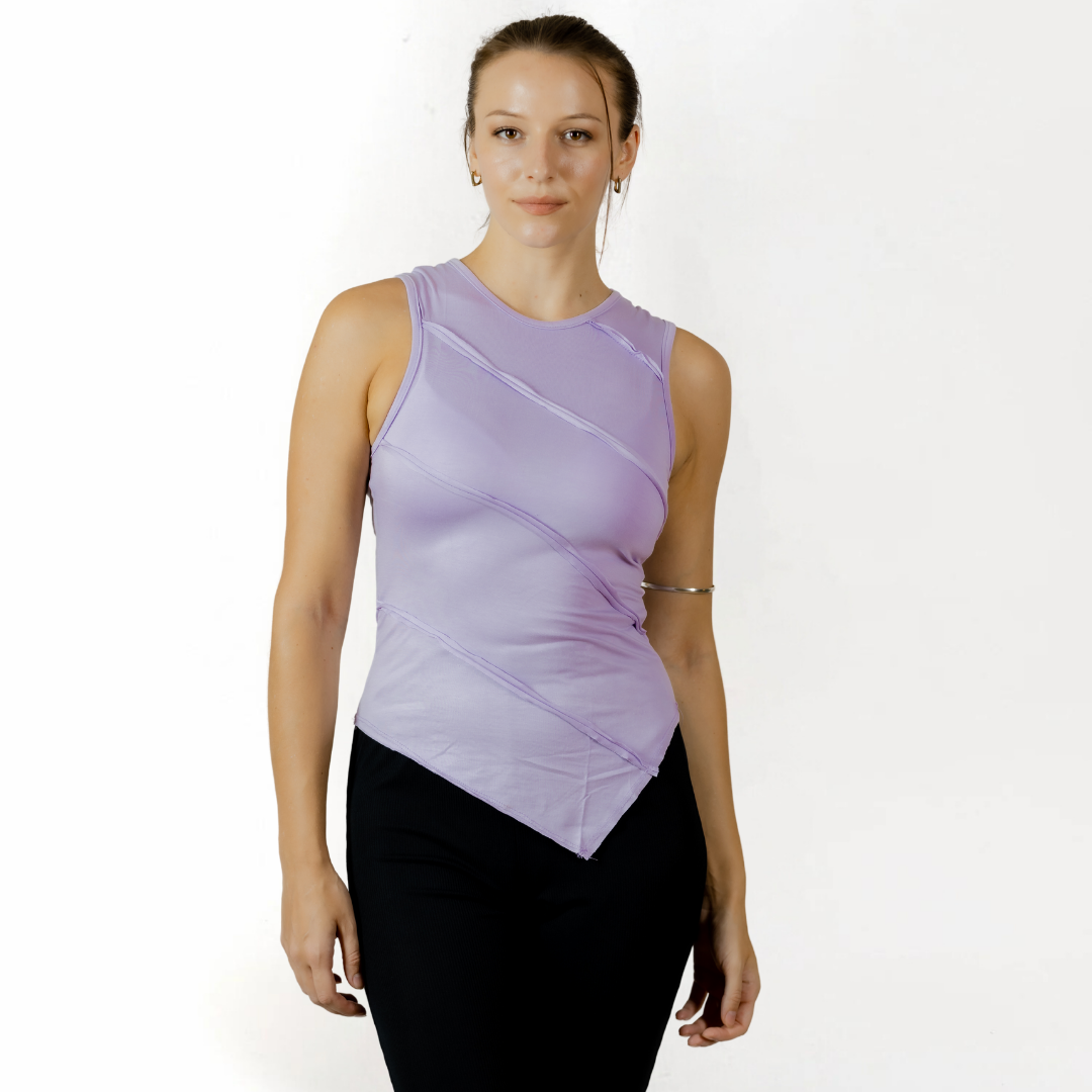 Lavender Asymmetrical Top
