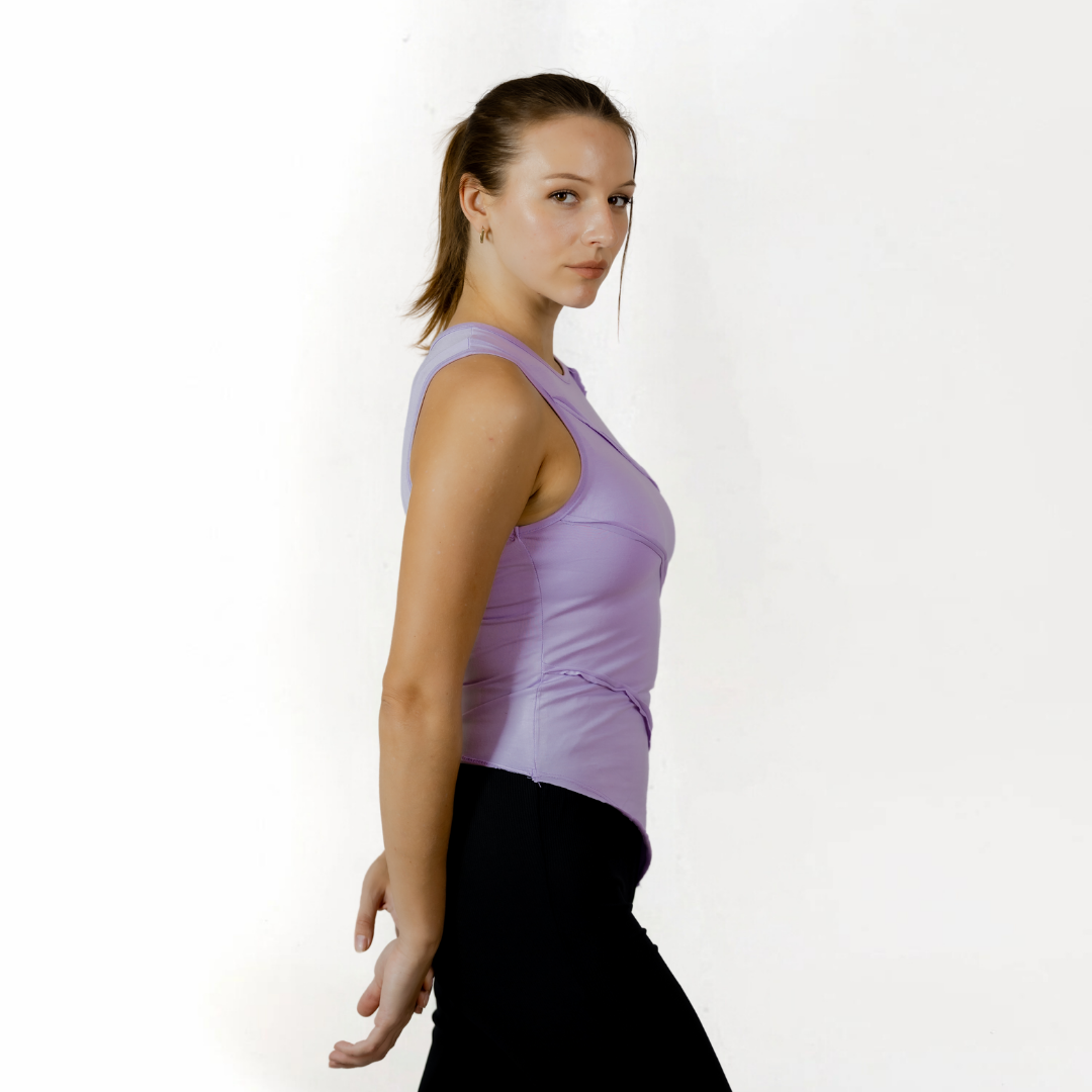Lavender Asymmetrical Top