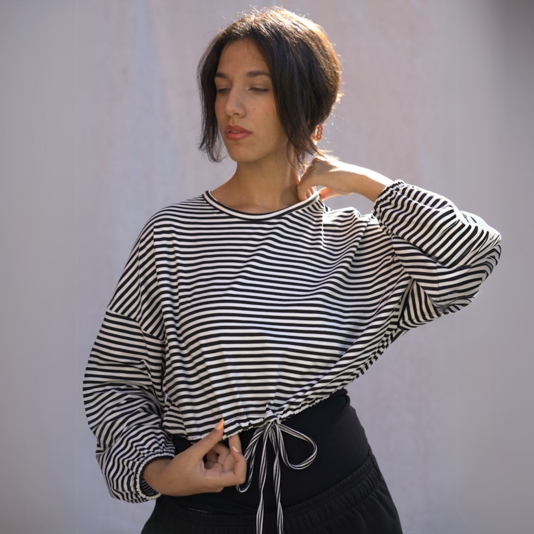 Moonlit Breeze Cropped Sweatshirt (Mono Wide)