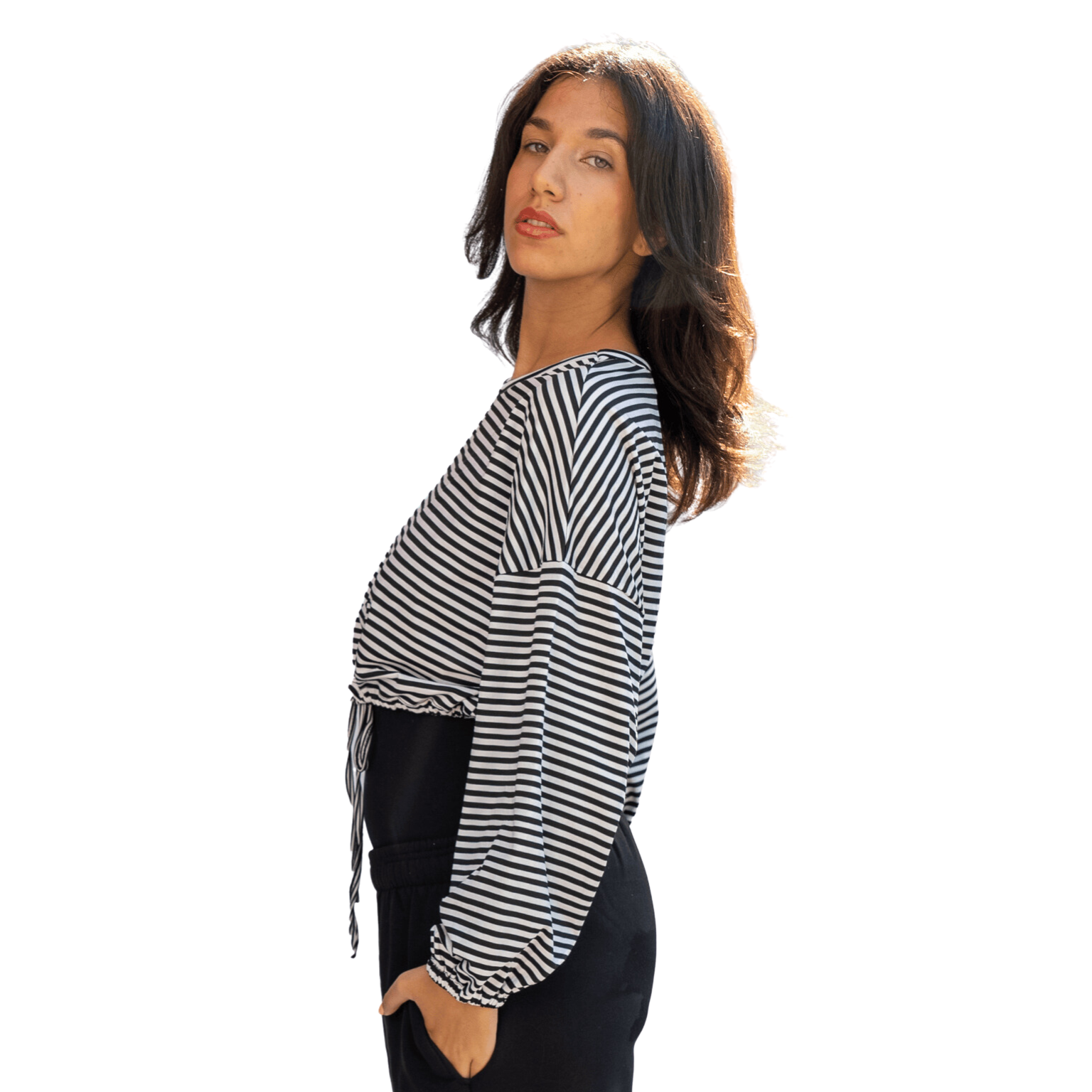 Moonlit Breeze Cropped Sweatshirt (Mono Wide)