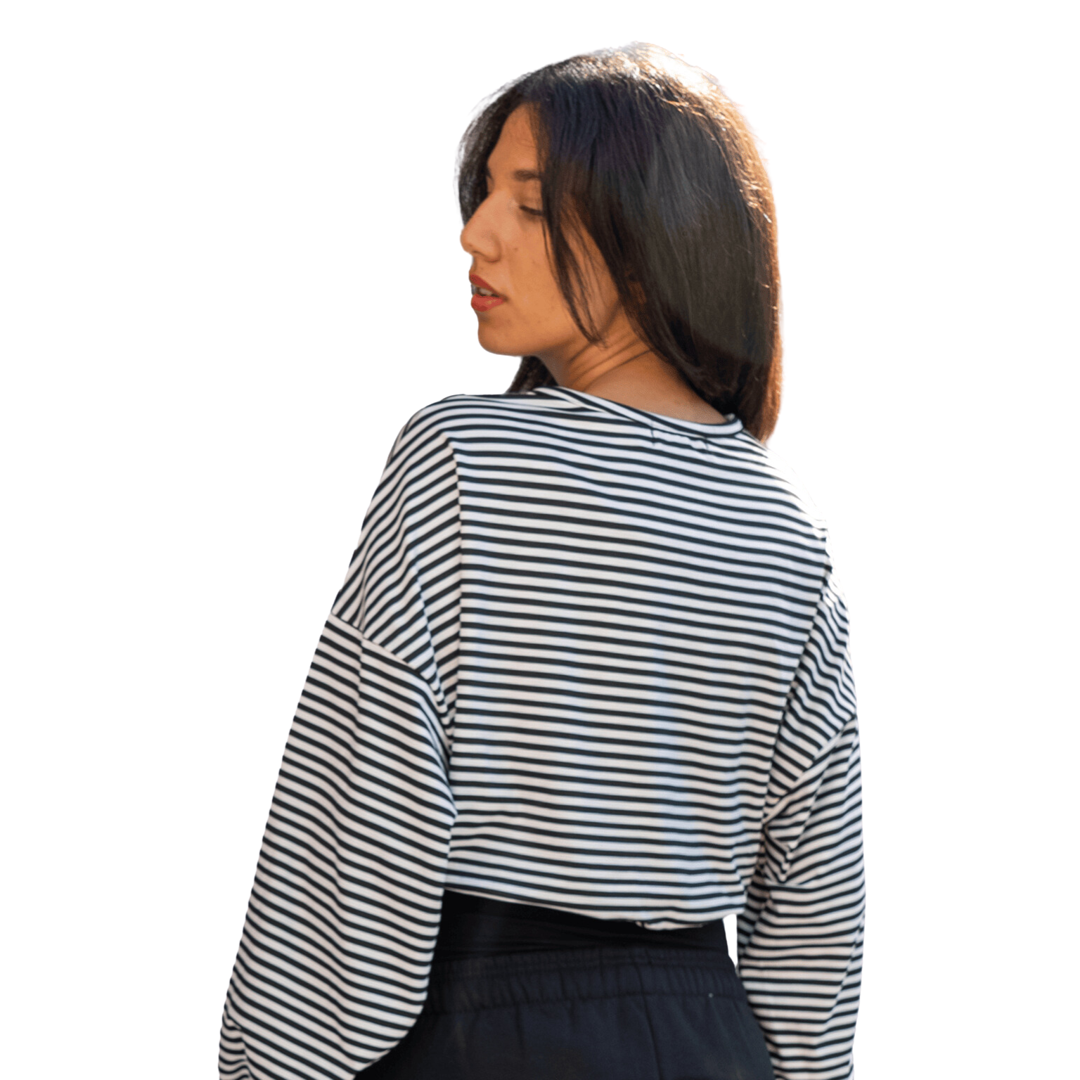 Moonlit Breeze Cropped Sweatshirt (Mono Wide)